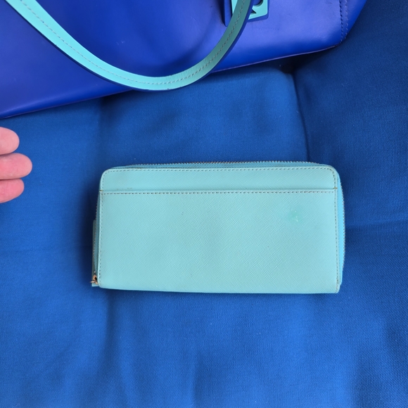 Kate Spade Limited Edition  Royal Blue and Mint Tote w/Wallet to Match - Picture 13 of 16